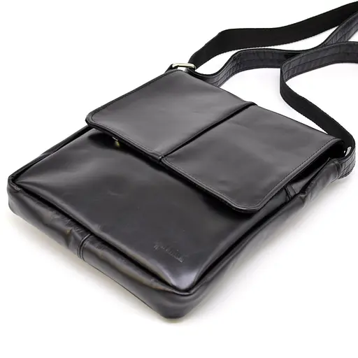 Кожаная мужская сумка-мессенджер TARWA 22х25.5х4 см sum0025409 - фото 8