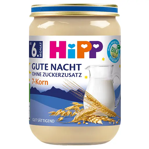 Органічна Каша HIРР  Молочна 7 Злаків на Добраніч 190 г
