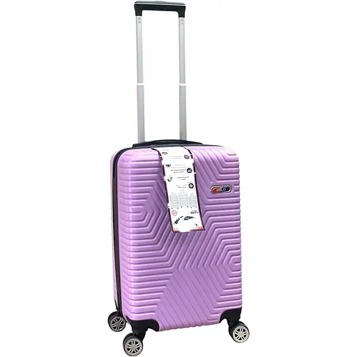 Валіза Маленька (S) Полікарбонат На 4-х подвійних колесах 50л POLO ПК015-S Ліловий