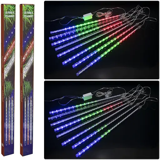 Гірлянда електрична LED Дощ, D-29, 8 шт., кольорова, 50 см