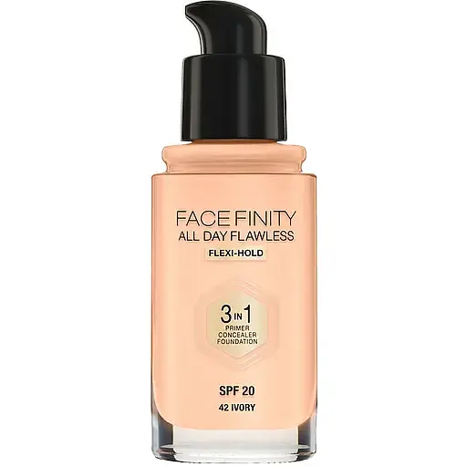 Тональная основа Max Factor Facefinity All Day Flawless 3 в 1 тон 42 (Ivory) 30 мл - фото 2