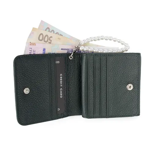 Гаманець жіночий маленький шкіряний Fuerdanni 1831-166 зелений - фото 2