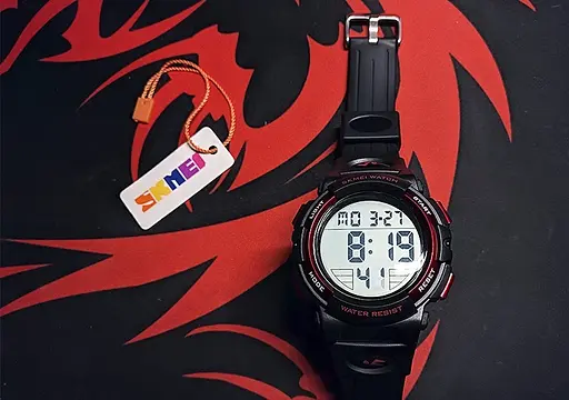 Чоловічий спортивний наручний годинник Skmei 1258 Червоний - фото 3