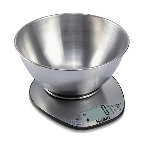 Кухонные настольные весы для взвешивания продуктов Magio MG-691 с чашей для дома кухни до 5кг. - фото 1