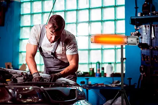 Инфракрасный обогреватель Neo Tools 2000 Вт, 18м2, 2 уровня мощности, пульт, 62.2х10.5х7.2 см, IP65 - фото 3