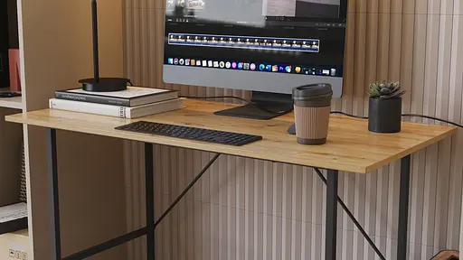 Стіл письмовий Line Тайм Ferrum-decor 750x1200x500 Чорний метал ДСП Дуб Артізан 16 мм (FRD-104883) - фото 4