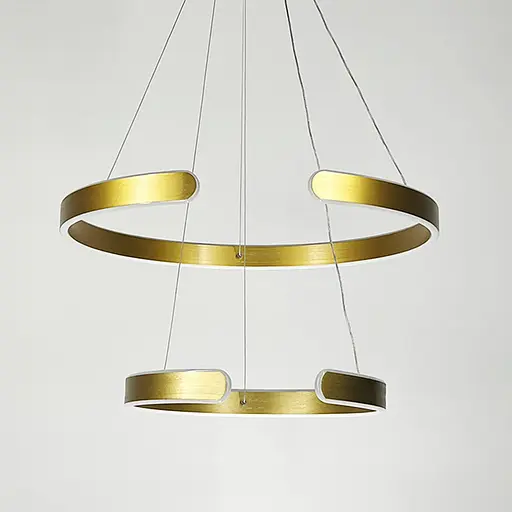 Подвесная люстра в золотом двухъярусном корпусе 40+60 см Line F | Ст. 311C-600+400 GD - фото 4