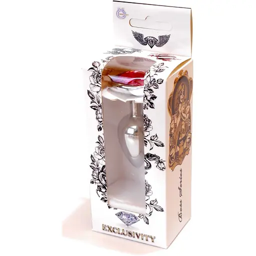 Анальна пробка Boss Of Toys Boss Series - Jewellery Silver Heart Plug Pink S, BS6400044, Срібний / Яскраво-рожевий - фото 7