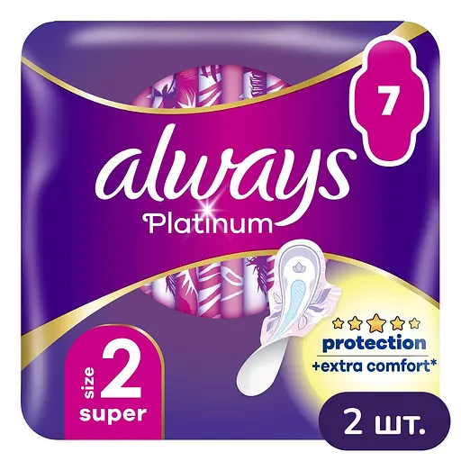 Гигиеническая прокладка Always Platinum Super Single 14 шт. (2 уп. х 7 шт.) - фото 1