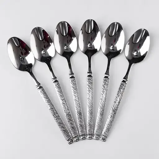 Набор столовых ложек Yiwu 6 штук из нержавеющей стали 21 см ложки кухонные приборы столовая сервировка посуда HP-16978-10 - фото 1