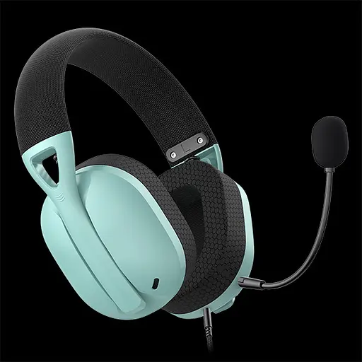 Наушники Hator проводные полноразмерные игровые Hyperpunk 2 (HTA-848) черно-мятные - фото 5