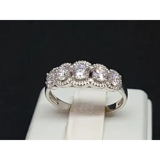 Срібне кільце Лазурит з фіанітами. 15100р 18,5 - фото 2