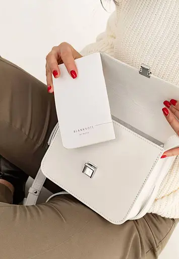 Шкіряна жіноча бохо-сумка Лілу біла - фото 10