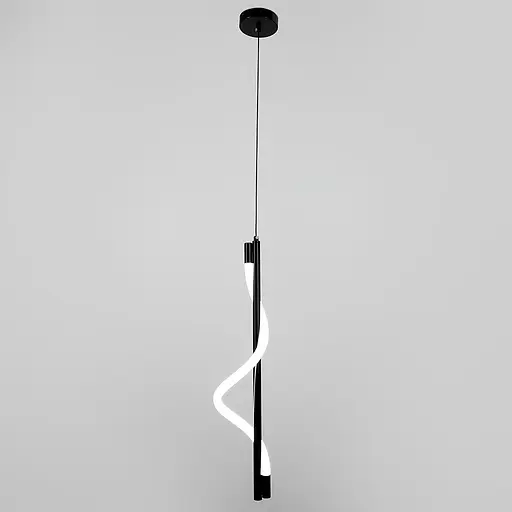 Чорний підвіс із обплетеним неоном 9 Вт | Арт. W 209/600 BK | Line F - фото 6