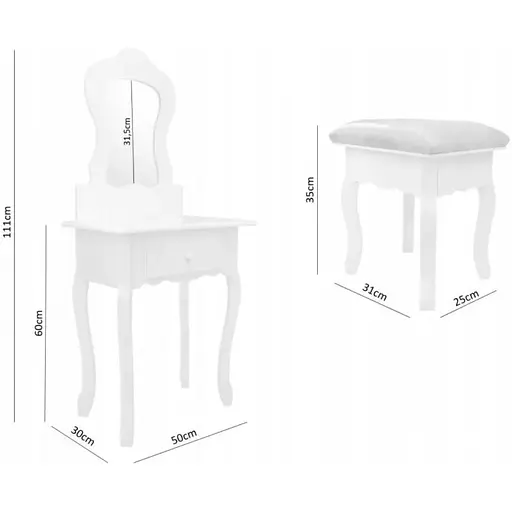 Детский туалетный столик Chomik Sisi с зеркалом + табурет - фото 8