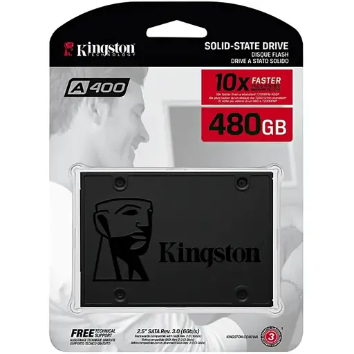 SSD накопитель Kingston SSDNow A400 480GB (SA400S37/480G) - фото 4