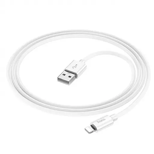 Кабель HOCO X87 Magic silicone charging data cable for iP White - фото 5