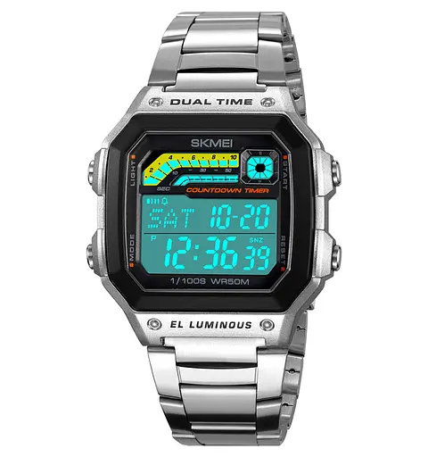 Наручний годинник чоловічий Skmei 2307 steel Silver, 2307SSI (18461) - фото 3