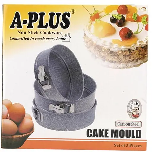 Набір круглих форм А-плюс роз'ємні мармурове покриття 22 см 24 см 26 см 3 шт. (000012786) - фото 2