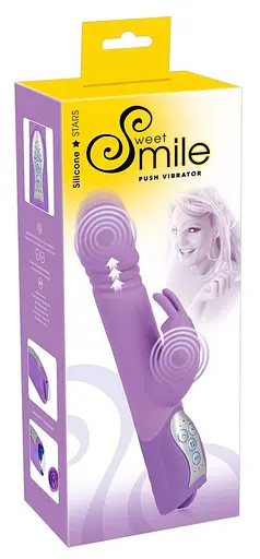 Вибратор-кролик Sweet Smile Orion Push 25 см фиолетовый - фото 9
