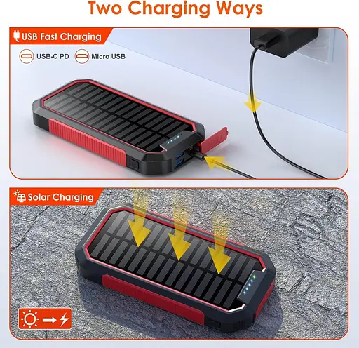 Портативное зарядное устройство PD HETP Solar Wireless Power Bank, 26800 мА·ч 25 Вт - фото 5