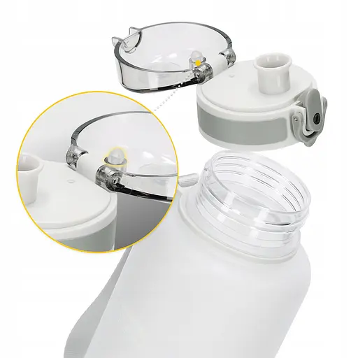 Пляшка для води 4FIZJO спортивна 1000 мл Grey (P-5905973404273) - фото 5