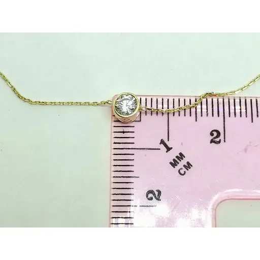 Золотое колье Столичная Ювелирная Фабрика с фианитом. 350968Ж 45 - фото 5