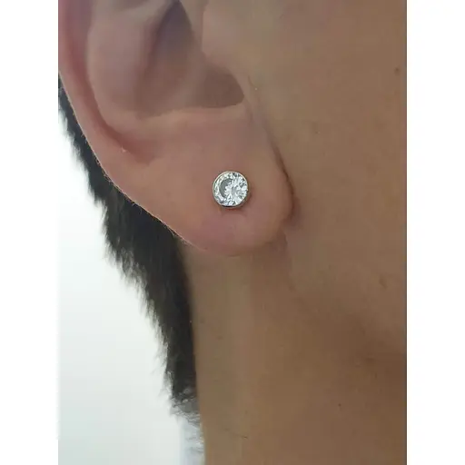 Серебряные пуссеты Qvaliz с фианитами. 902-00611 - фото 2