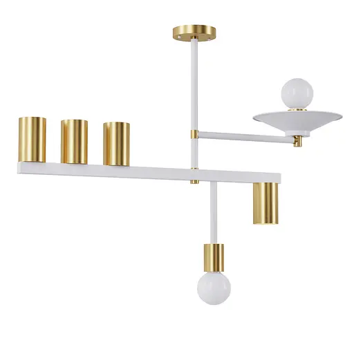 Люстра Constructio, PikArt арт. 12864 Золотой/белый - фото 1