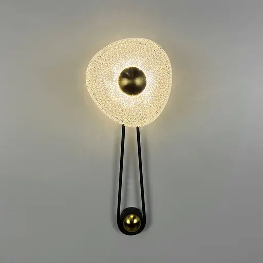 Изысканное декоративное черное бра с имитацией цветка Line F Арт. W07 w5 BK - фото 4