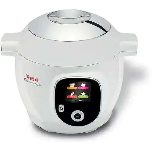 Мультиварка Tefal Cook4Me+ CY851130 6л 1600Вт 6 програм додаток 150 рецептів біло-сіра