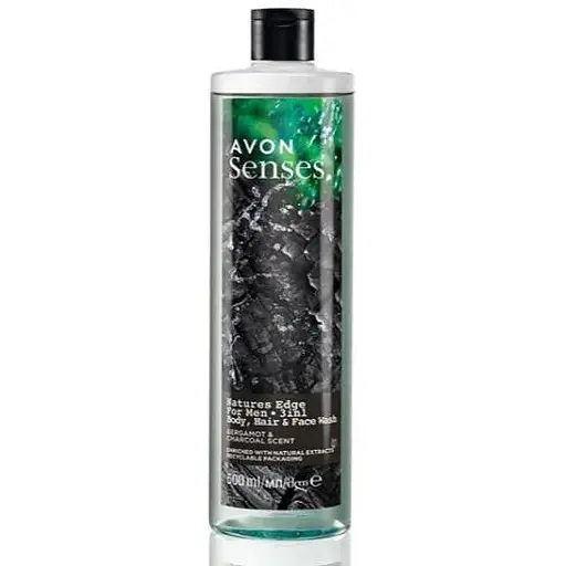 Гель для душу шампунь і засіб для вмивання Avon для нього Сила природи 3 в 1 500 мл - фото 1