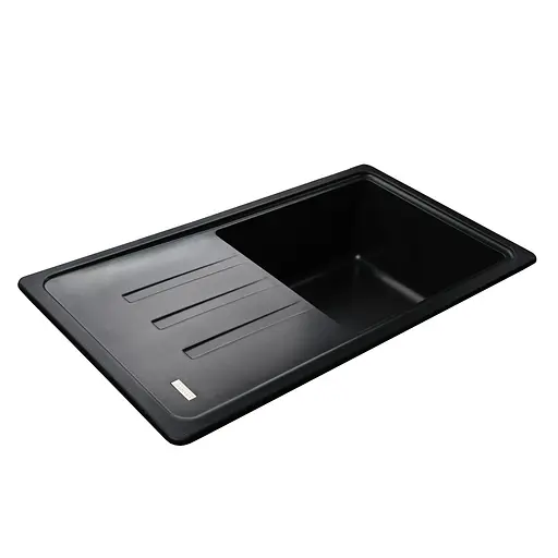 Кухонная мойка гранитная Globus Lux Lugano черный 780х435мм-А0002, Черный - фото 5