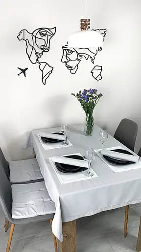 Водовідштовхувальна скатертина однотон 180х110 см Сірий