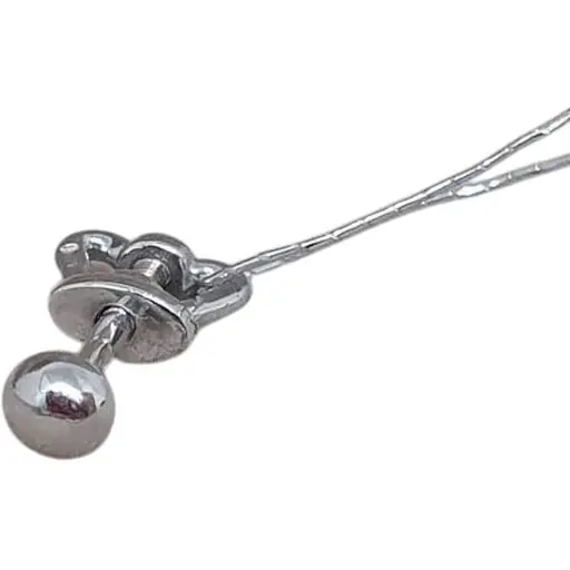 Золотая моносерьга-пуссета Платон Шарик. 3С194/00Б