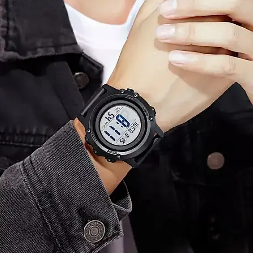 Мужские наручные часы Skmei 1506 Черный с белым - фото 5