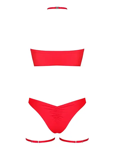 Комплект білизни Obsessive Kissmas S/M червоний - фото 6