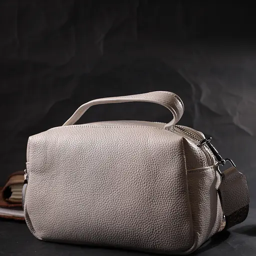 Женская прямоугольная сумка Vintage на два отделения из натуральной кожи 22х13х11 см sum0028994 - фото 9