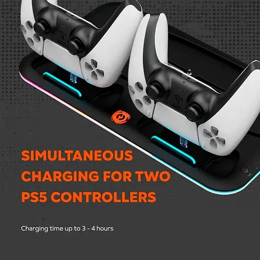 Пидставка для охолодження Canyon CS-5 RGB PS5 Charge White (CND-CSPS5W) - фото 6