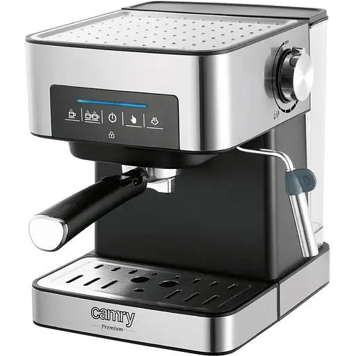 Кофеварка Camry CR 4410 рожковая/ 1000 Вт/ 15 бар/ молотый кофе/ капучино-насадка/черная - фото 1