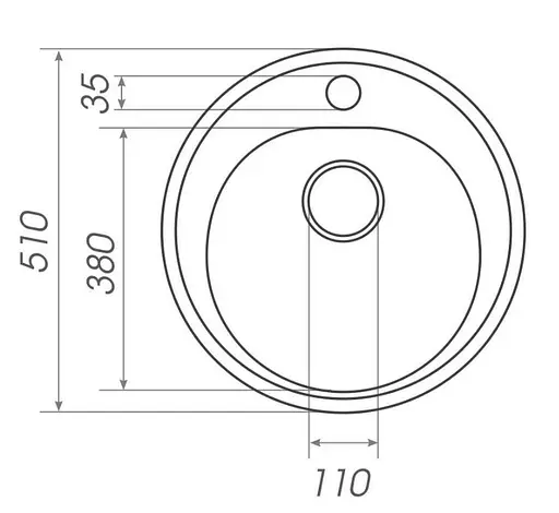 Кухонная мойка Platinum 510 LUNA (SP000027533) - фото 5