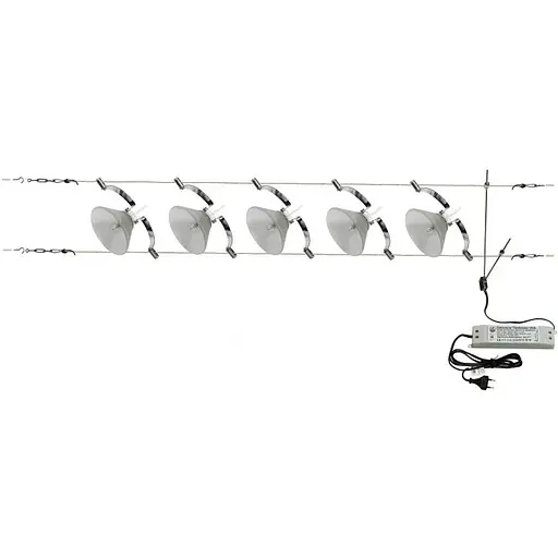 Светильник струнный поворотный Brille HTL-76/5 White система 176243