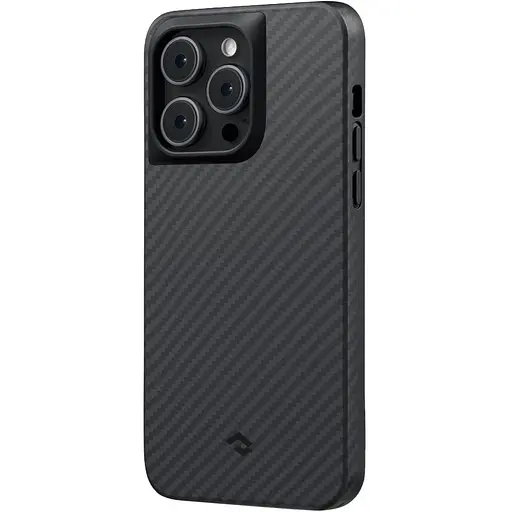 Оригинальный противоударный чехол для iPhone 14 Pro Pitaka Military Grade MagSafe MagEz 600D Black/Grey - фото 1