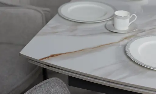 Стіл Віраж 1400/2000x900x750 молочний глянець чорні ноги - фото 9