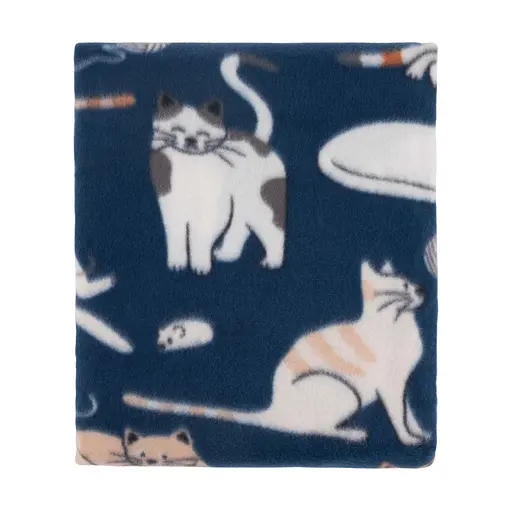 Плед Ardesto Fleece 100% полиэстер котики синий 130 x 160 см (ART0725PB) - фото 3