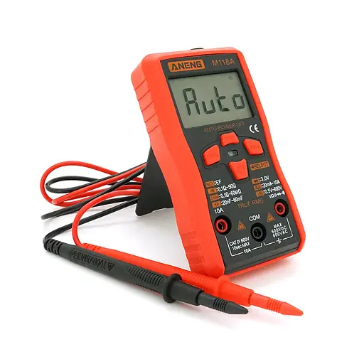Мультиметр ANENG M118A, вимірювання: V, A, R, C, T, F, функція hFE - фото 1