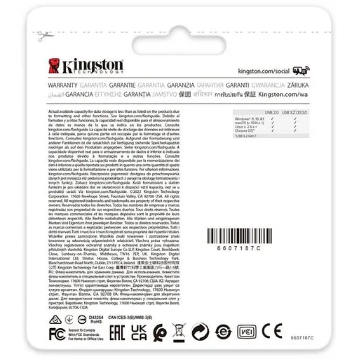 Флэш память Kingston 256GB Exodia Onyx Black DTXON/256GB - фото 7