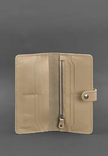 Шкіряне жіноче портмоне 7.0 Світло-бежевий - фото 4