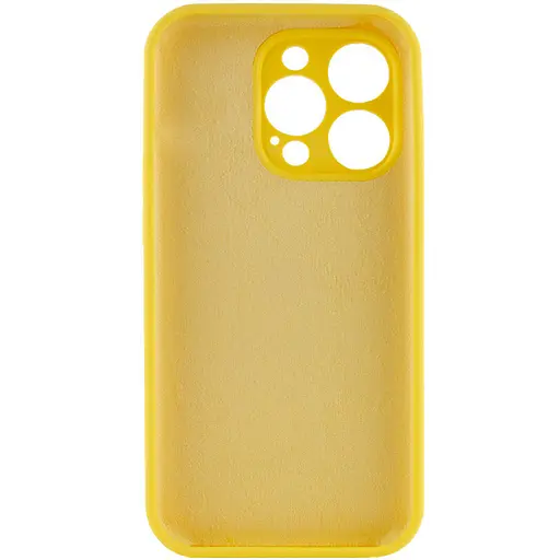 Чехол Epik Silicone Case Full Camera Protective AA NO LOGO для Apple iPhone 13 Pro 6.1 Желтый/Yellow - фото 3