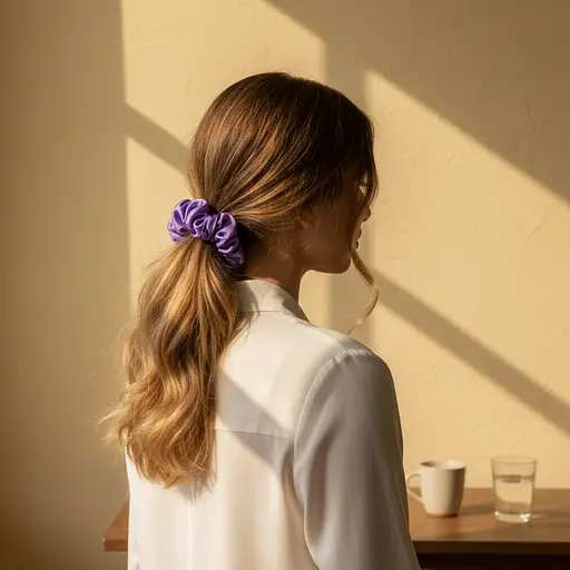 Набор из 5 штук шелковых резинок для волос Чумацкий Шлях - выбери настроение - Choose Your Mood Размер L (1240-02) - фото 9